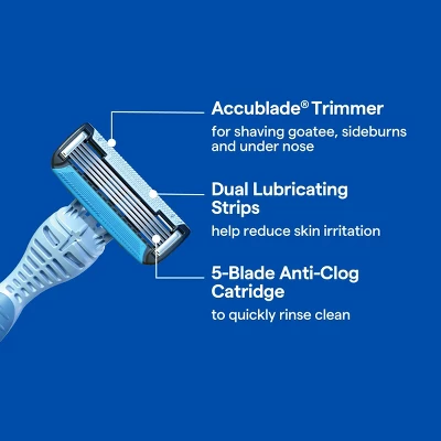 Up & Up Precision Men's 5-Blade Disposable Facial Razors - 3ct - Up&up™ 5 Up & Up Precision Men's 5-Blade Disposable Facial Razors - 3ct - Up&up™ - Image 3