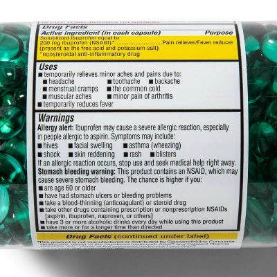 Ibuprofen Mini Gelcaps (NSAID) - 300ct - Up & Up™ 3 Ibuprofen Mini Gelcaps (NSAID) - 300ct - Up & Up™