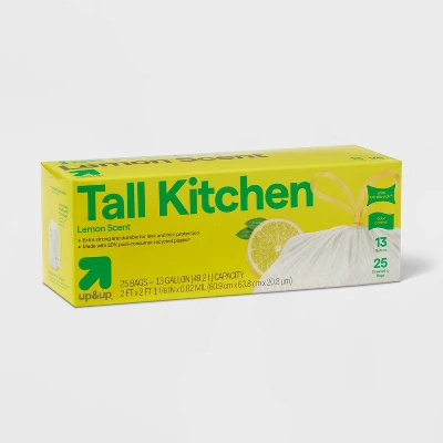 Up & Up UltraStretch Tall Kitchen Drawstring Trash Bags - Lemon Squeeze - 13gal - Up&up™ 4 Up & Up UltraStretch Tall Kitchen Drawstring Trash Bags - Lemon Squeeze - 13gal - Up&up™ - Image 2