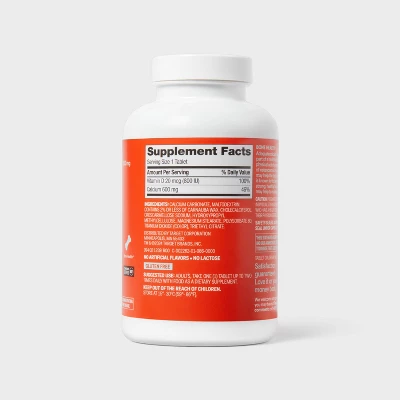 Up & Up Calcium And Vitamin D3 Dietary Supplement Tablets - Up&up™ 4 Up & Up Calcium And Vitamin D3 Dietary Supplement Tablets - Up&up™ - Image 2